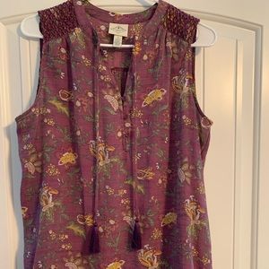 Floral Sleeveless Blouse